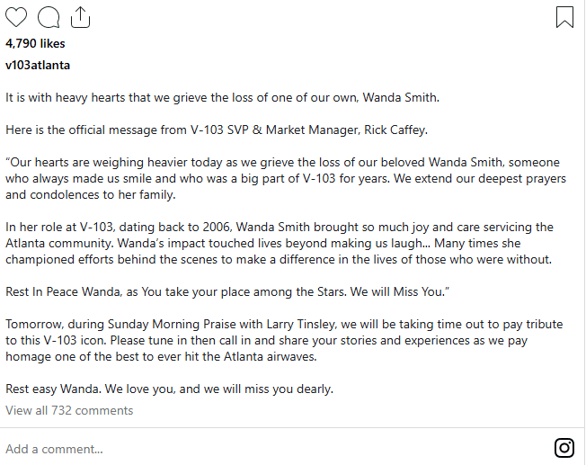 Atlanta radio personality, comedian Wanda Smith, passes away at 58 3 Atlanta radio personality, comedian Wanda Smith, passes away at 58 image 7 Atlanta radio personality, comedian Wanda Smith, passes away at 58