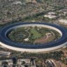 Aerial view of Apple Park headquarters in Cupertino, California