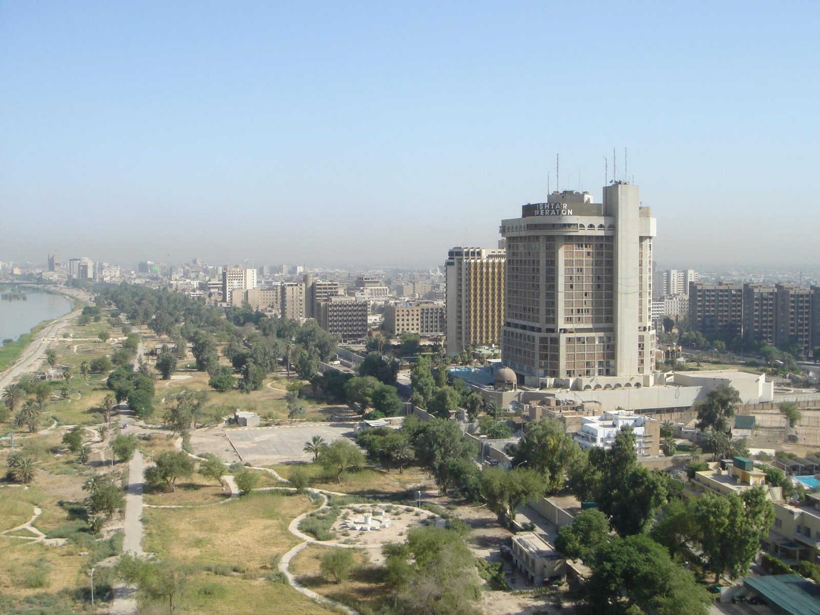 Baghdad skyline representing US and Saudi strikes on Iran-backed militias in Iraq