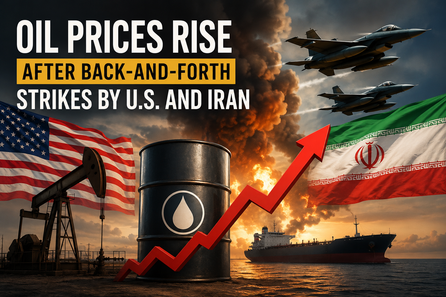 Oil Prices Rise as U.S.-Iran Strikes Threaten Hormuz