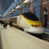 Eurostar train at St Pancras International station