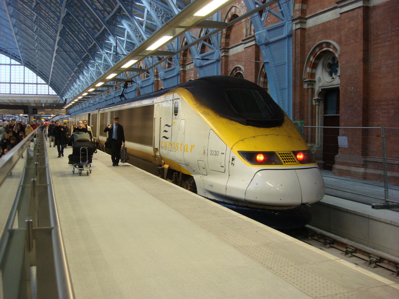 Eurostar train at St Pancras International station