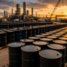 Crude oil tanker and pipeline infrastructure representing the surge in oil prices amid the US-Iran war