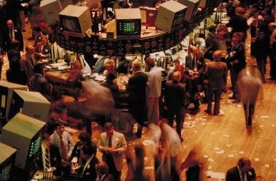 Traders on the floor of the New York Stock Exchange